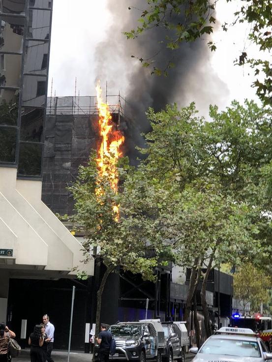 Massive plumes of smoke at the site. Picture: Twitter