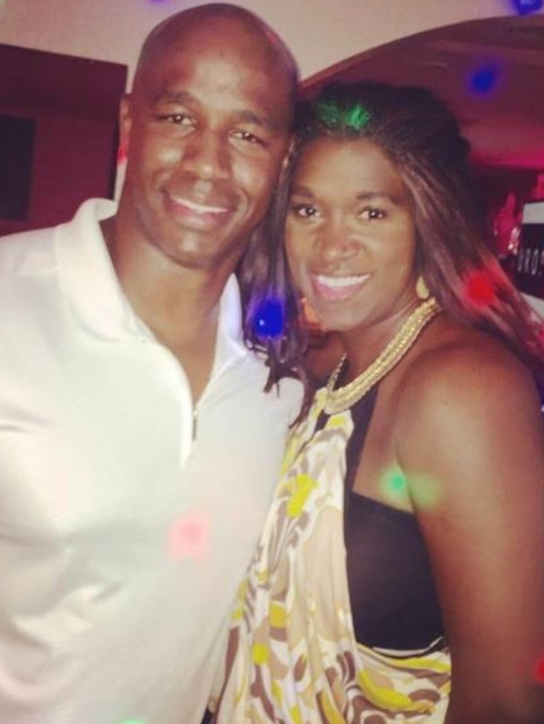 Former NFL star Antonio Armstrong and wife, Dawn. Picture: Supplied