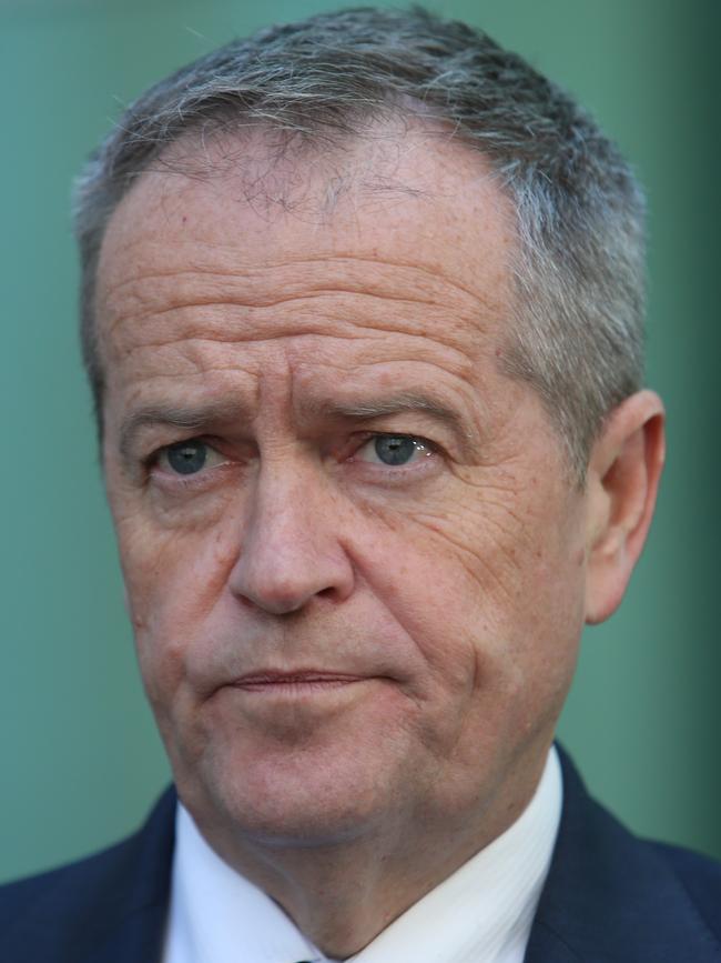 Bill Shorten now trails Scott Morrison as proffered PM by 13 points. Picture: Kym Smith