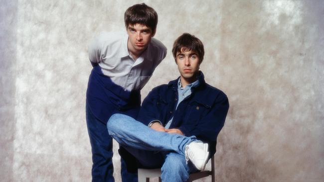 Noel and Liam Gallagher in 1994. Picture: Koh Hasebe/Shinko Music/Getty Images