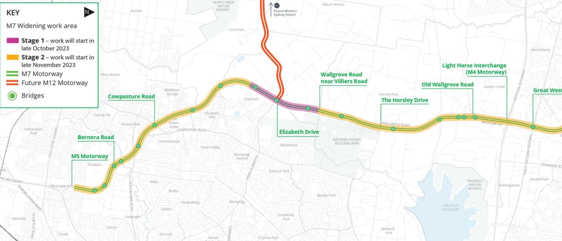 A portion of the motorway affected by the road works. Picture: Supplied.