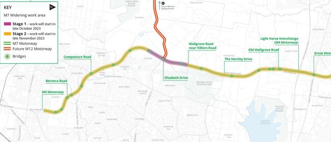 A portion of the motorway affected by the road works. Picture: Supplied.