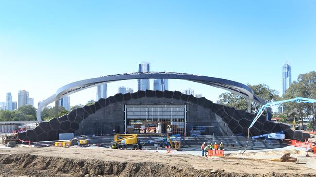 The precinct as it nears construction this week. Picture Glenn Hampson