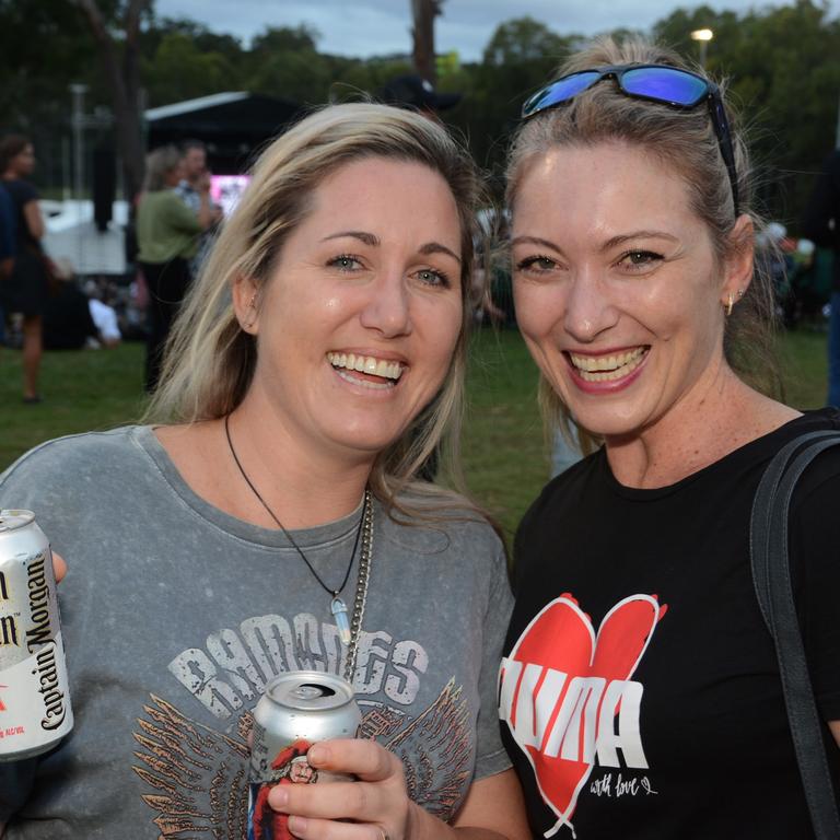 Belinda Compton and Nickie Warde at Under The Southern Stars concert at Sharks, Parkwood. Pic: Regina King