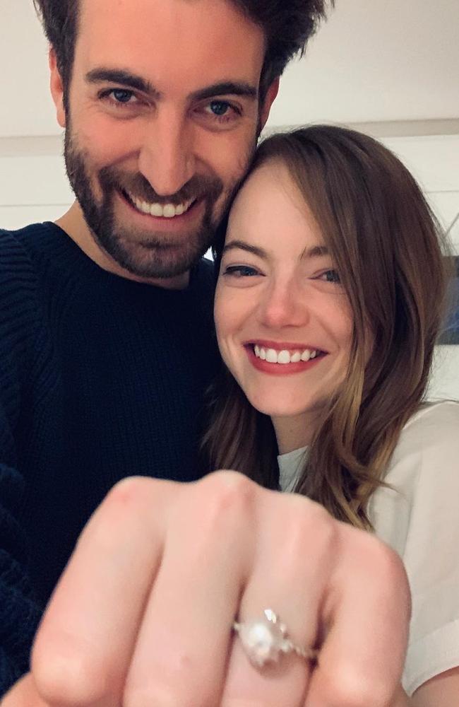 Dave posted this photo from their engagement.