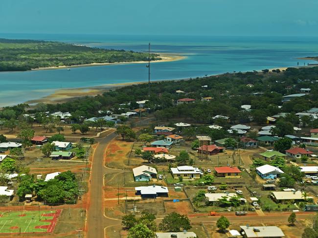 Police road trip with assistant commissioner Paul Taylor as he visits police in the country. Flight from Normanton to Mornington Island.  Picture: Zak Simmonds