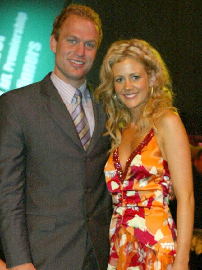 Chad Cornes and Rachael Carpani at the 2004 Port Power Club Champions Awards.