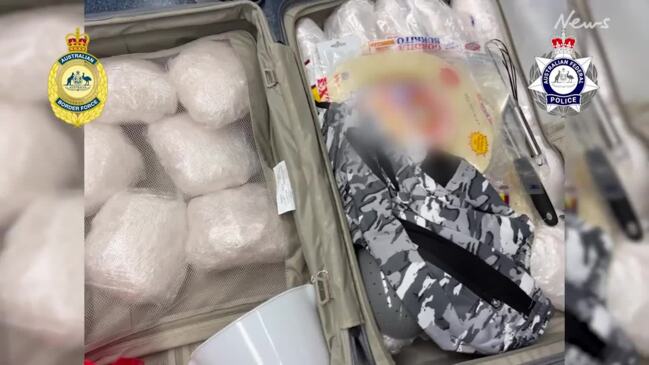 US traveller charged after alleged attempted import of 26kg of meth in suitcases