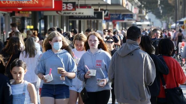 Tourists coming to Manly spend 40 per cent less than trouists visiting other areas of Sydney. Picture: Jonathan Ng