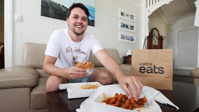 Sam Hewitt has welcomed Uber Eats’ revised delivery charges. Picture: Tara Croser