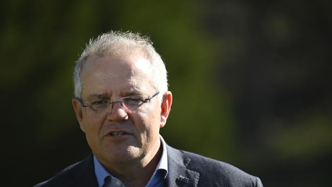 Prime Minister Scott Morrison will address the National Press Club on Tuesday. Picture: AAP