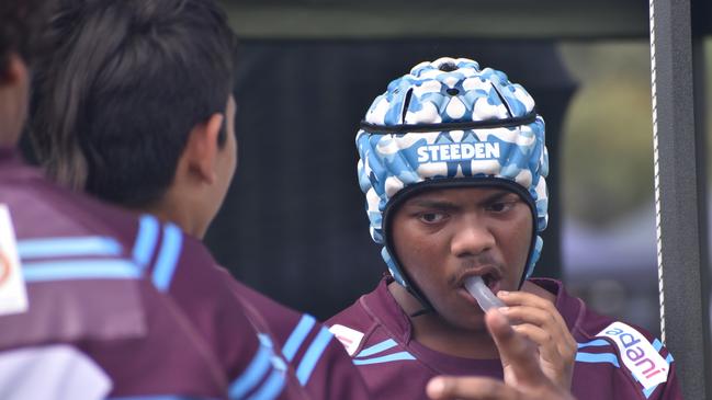 Warba Wangarunya Rugby League Carnival, under-15 boys, Black Magic versus DCYSI Barbarians, Saleyards Park, Rockhampton, January 19, 2024.