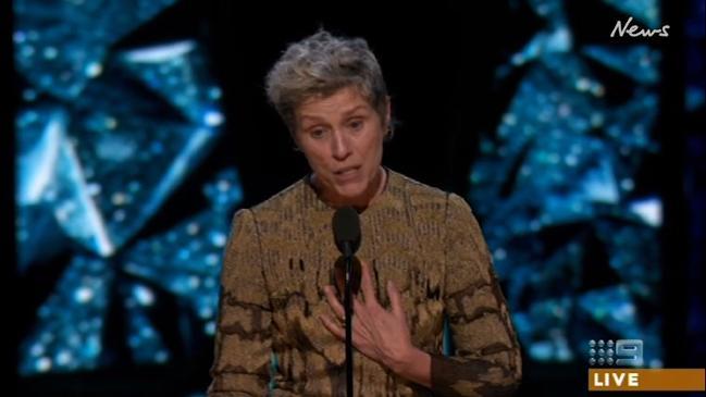 Frances McDormand asks for all female nominees to stand up