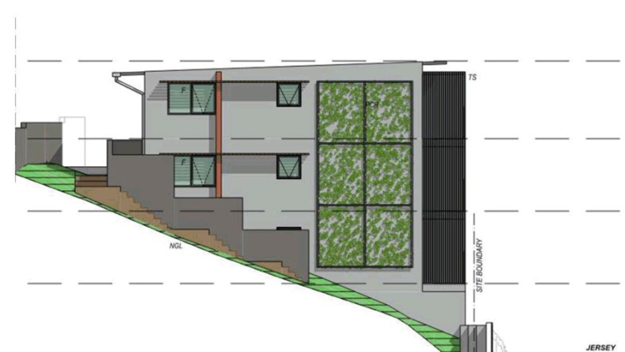 South elevation of proposed visitor accommodation development on Star St, Sandy Bay. Picture: Supplied