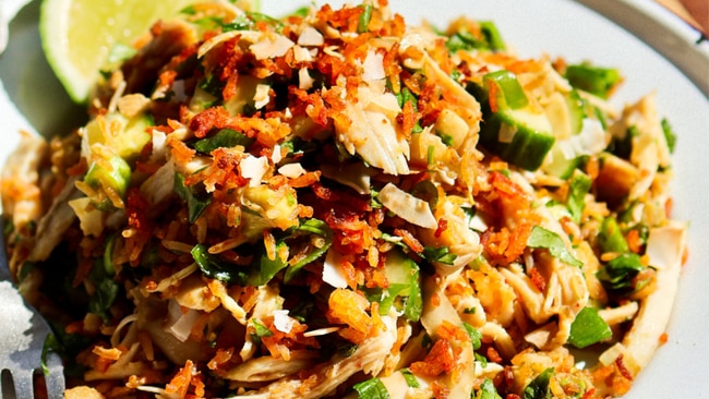 Kic's crispy rice chicken salad