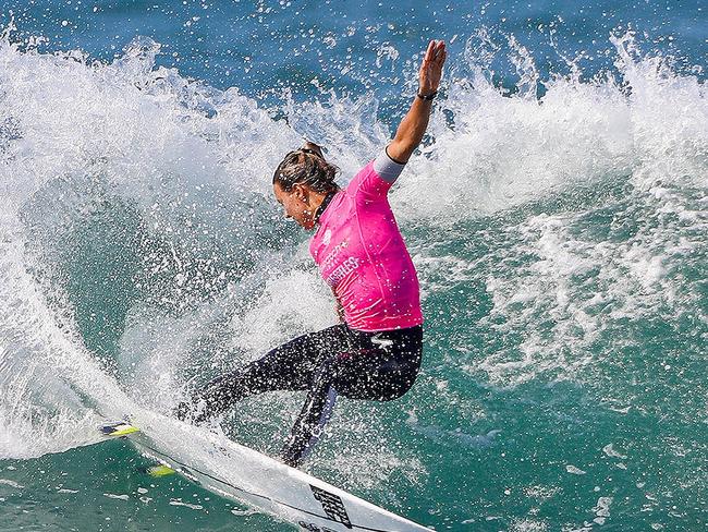 Sally Fitzgibbons in action at the Swatch Pro earlier this month.