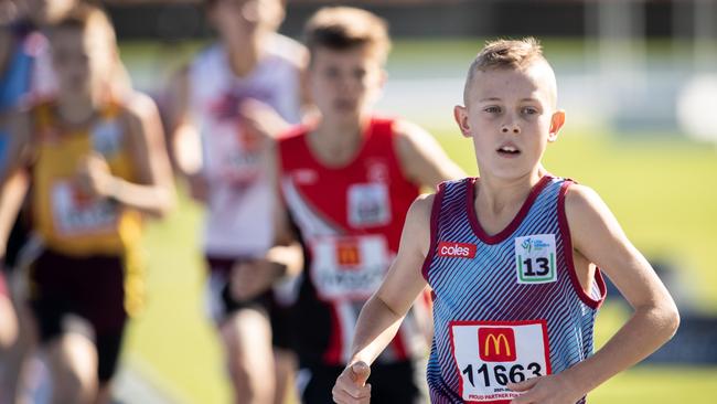 Trent Alley competing at a past NSW Little Athletics Championships at Homebush.