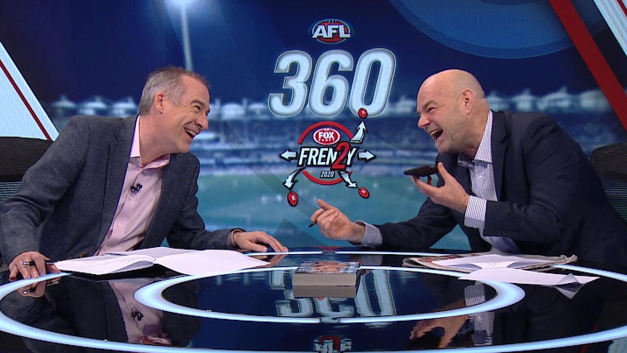 Gerard Whateley and Mark Robinson attempted to sing Powderfinger's 'These Days' on AFL 360.