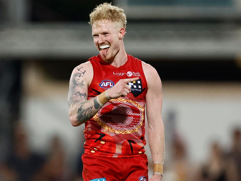 John Noble during Gold Coast’s win on Sunday night. Picture: Michael Willson/AFL Photos