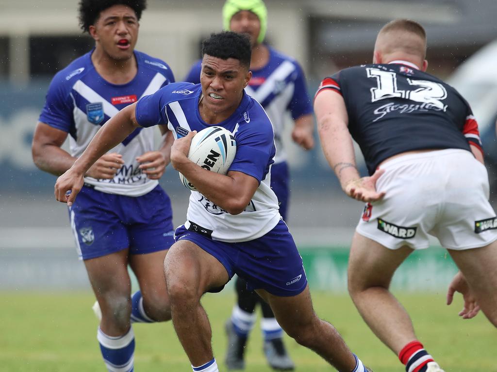 Try scorer Brendan Tapuai with the ball. Picture: David Swift.