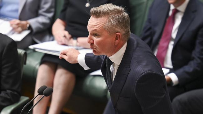 Climate Change and Energy Minister Chris Bowen in question time this week. Picture: Martin Ollman/NCA NewsWire