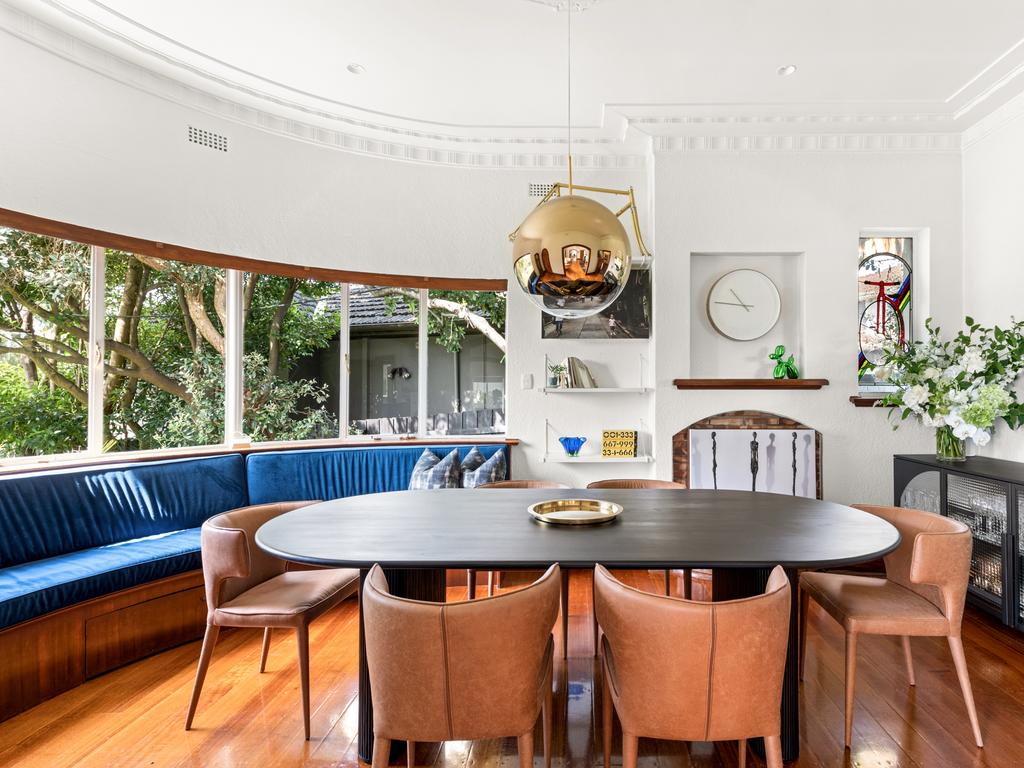 The light-filled dining space.