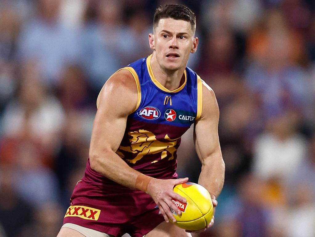 BRISBANE, AUSTRALIA - SEPTEMBER 07: Dayne Zorko of the Lions in action during the 2024 AFL First Elimination Final match between the Brisbane Lions and the Carlton Blues at The Gabba on September 07, 2024 in Brisbane, Australia. (Photo by Michael Willson/AFL Photos via Getty Images)