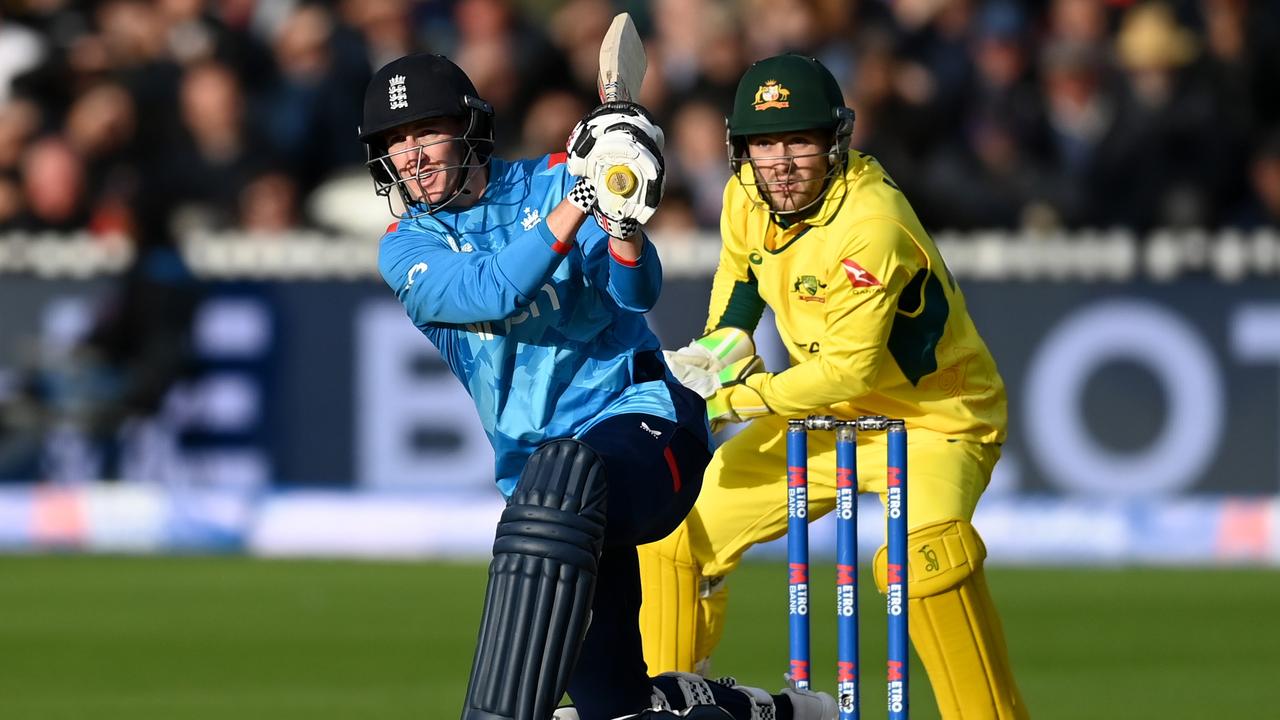 Harry Brook of England. Photo by Gareth Copley/Getty Images