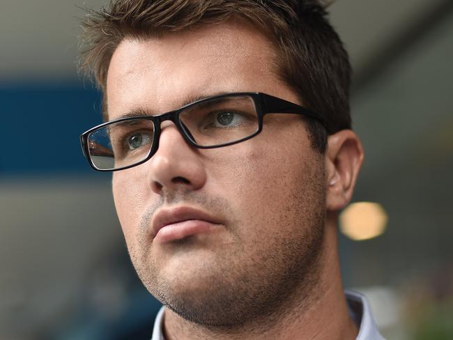 Gable Tostee leaves the Supreme Court in Brisbane. Picture: AAP Image/Dave Hunt