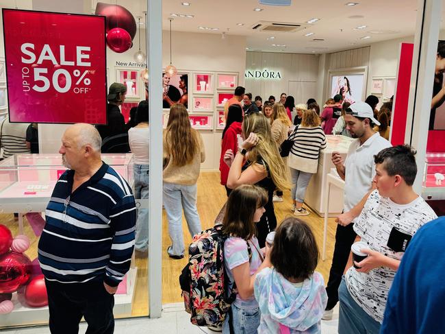 Boxing Day sale shoppers in Westfield. Picture: Alison Wynd