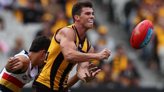 Jaeger O'Meara in action against Adelaide. Picture: Michael Klein