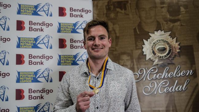 Strathfieldsaye's Jake Moorhead won the Michelsen Medal in the Bendigo league. Picture: SSA Imaging