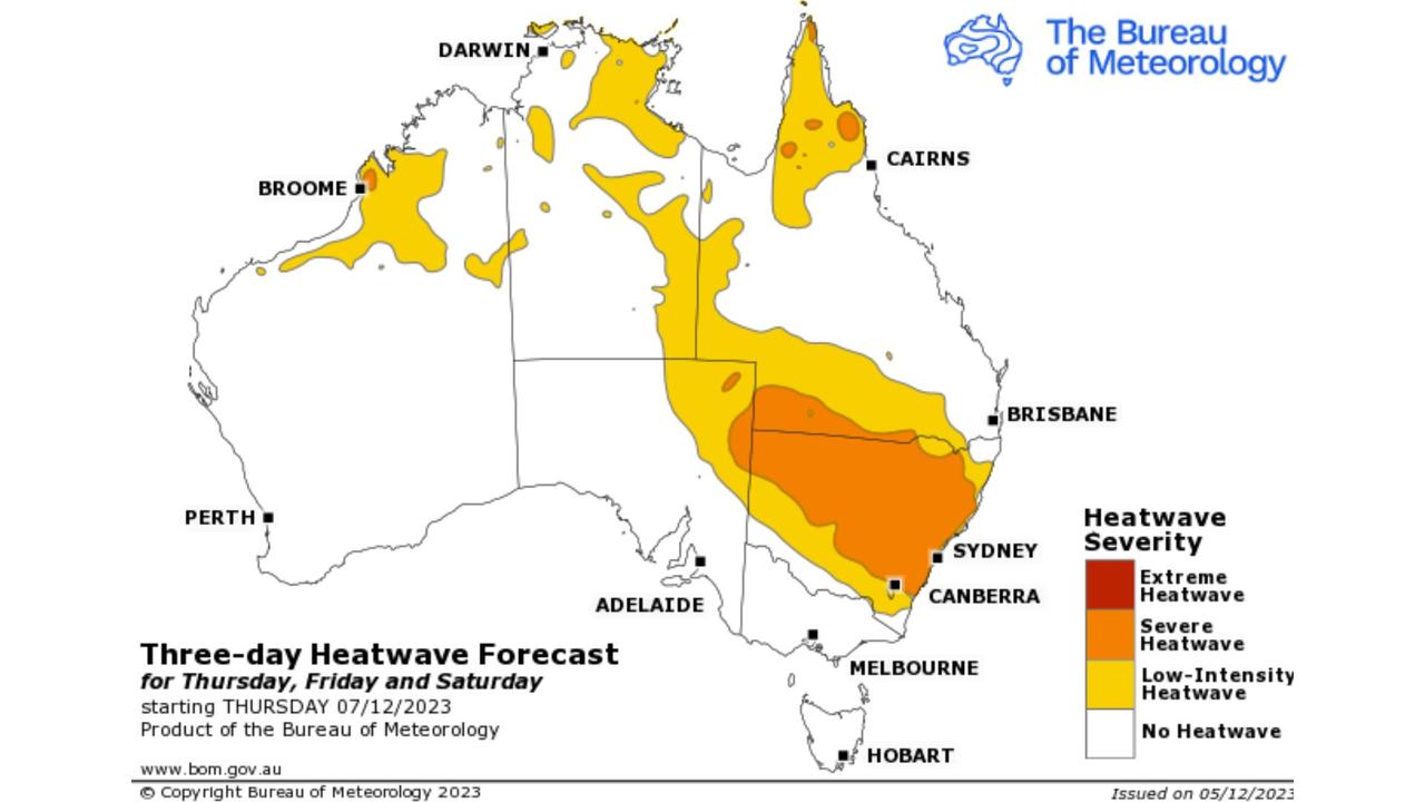 It will move toward the southeast of the country toward the weekend. Picture: Bureau of Meteorology