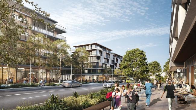 An artist impression of The Boulevard which will be part of the new Frenchs Forest Town Centre. Picture: NSW Government.