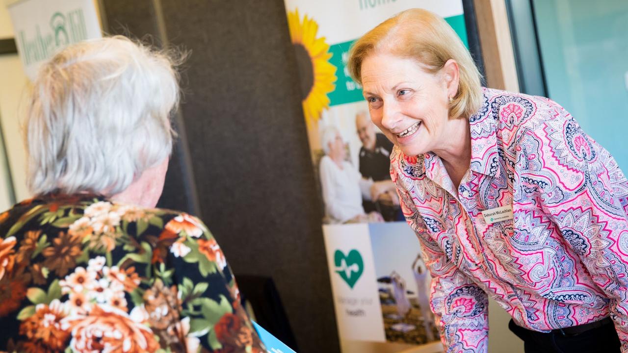FREE ADVICE: Dementia Australia educator Deborah McLachlan assists a client.
