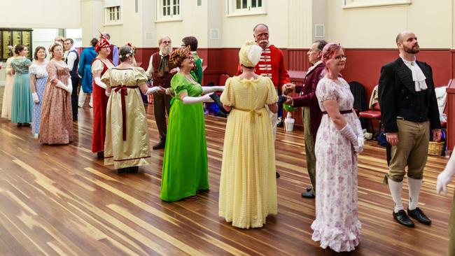 Ready to dance at the 2018 Jane Austen Ball. Picture: David de Groot