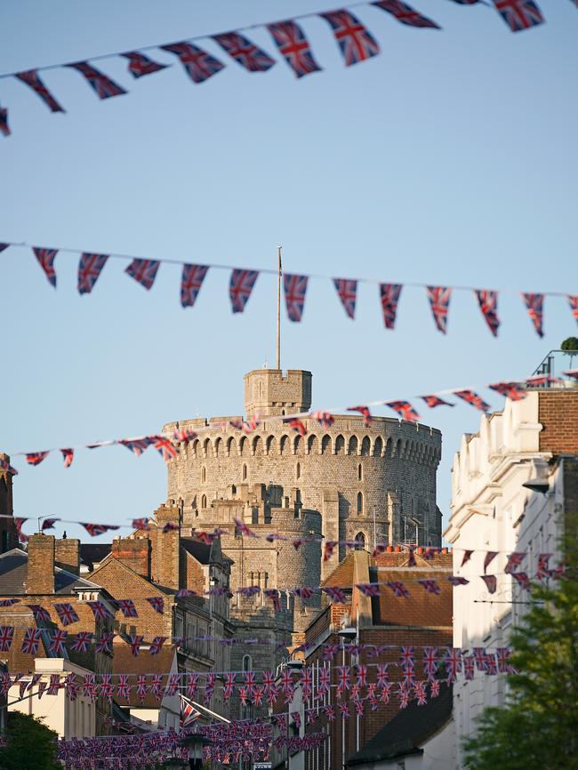 The town, which gives its name to the Royal Family, is ready for the event and the expected tens of thousands of royalists. Picture: Christopher Furlong/Getty Images