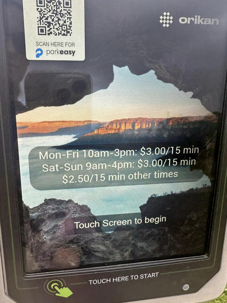 The fees start at $2.50 per 15 minutes. Picture: Facebook