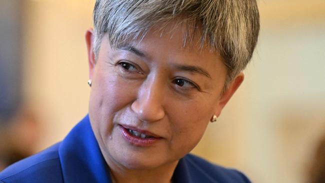 Australia's new Foreign Minister Penny Wong attends a government swearing-in ceremony at Government House in Canberra on May 23, 2022. (Photo by SAEED KHAN / AFP)