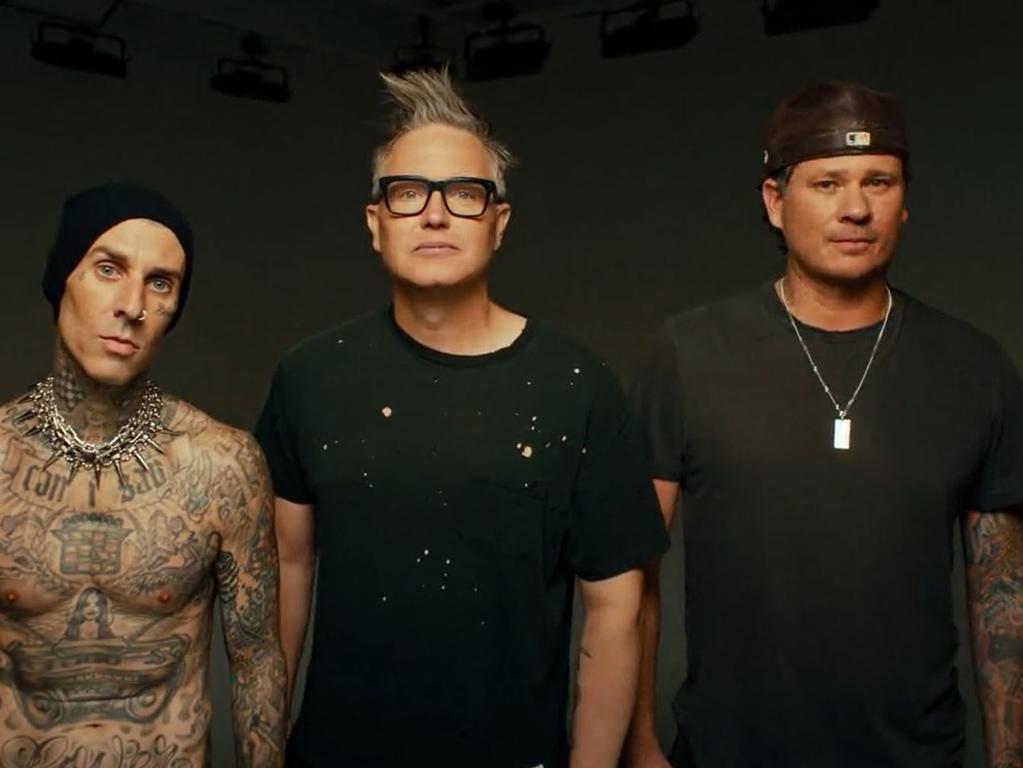 Blink 182 are back! Travis Barker, Mark Hoppus and Tom DeLonge featured in an X-rated announcement video.