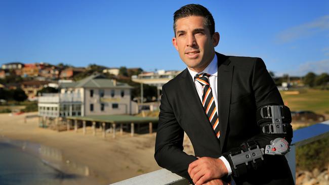 Braith Anasta of the Wests Tigers may have played his last NRL game due to an injury, pictured at La Perouse with his Boatshed Restaurant in the background. pic Mark Evans