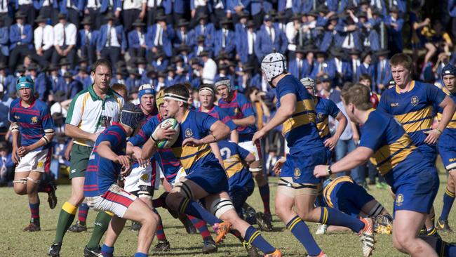 Rhys Martin, TGS. O'Callaghan Cup played at Downlands College. Saturday, Aug 30, 2014. Photo Nev Madsen / The Chronicle