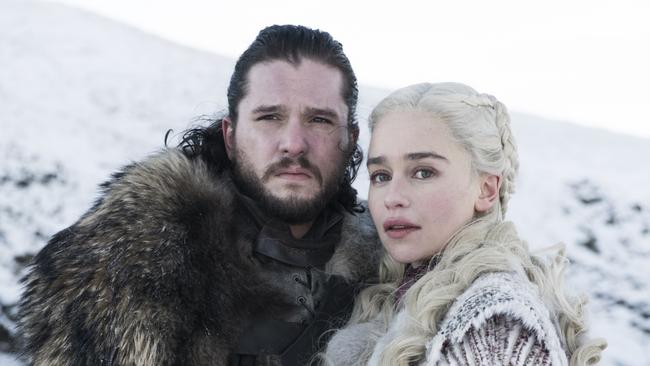 Jon Snow and Daenerys Targaryen from Games of Thrones. Picture: Helen Sloan / HBO