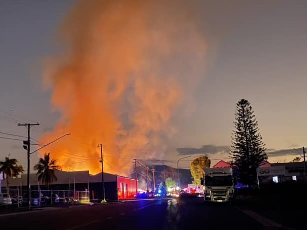 ‘Thought it was thunder’: Industrial shed razed near CBD, excavators remove debris