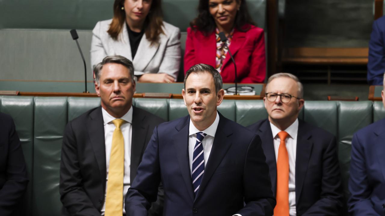 Federal treasurer Jim Chalmers announces the 2023 Federal Budget in the House of Representatives in Parliament House, Canberra. Picture: NCA NewsWire/ Dylan Robinson