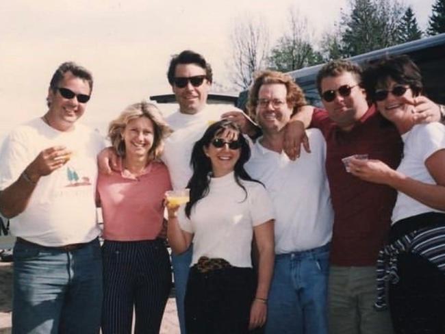 On the road in Russia with crew enjoying ‘a sneaky vodka on the side of the road every time our van got a flat tyre’. Picture: Michael Jackson