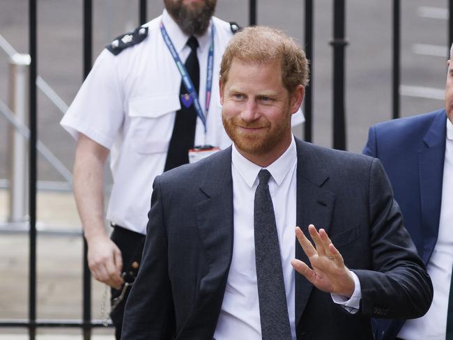 Prince Harry in London during his last return to the UK in March for a lawsuit against Associated Newspapers. Picture: Getty Images