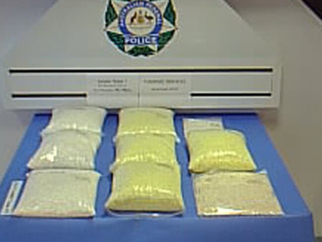 Seized Ecstasy tablets from the Haklander drug cartel that operated globally. Picture: Supplied