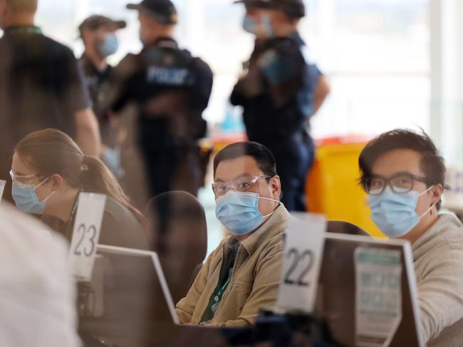 ADELAIDE, AUSTRALIA - NewsWire Photos March 16, 2021: A general view of the quarantine screening at Adelaide Airport. Picture: NCA NewsWire / David Mariuz