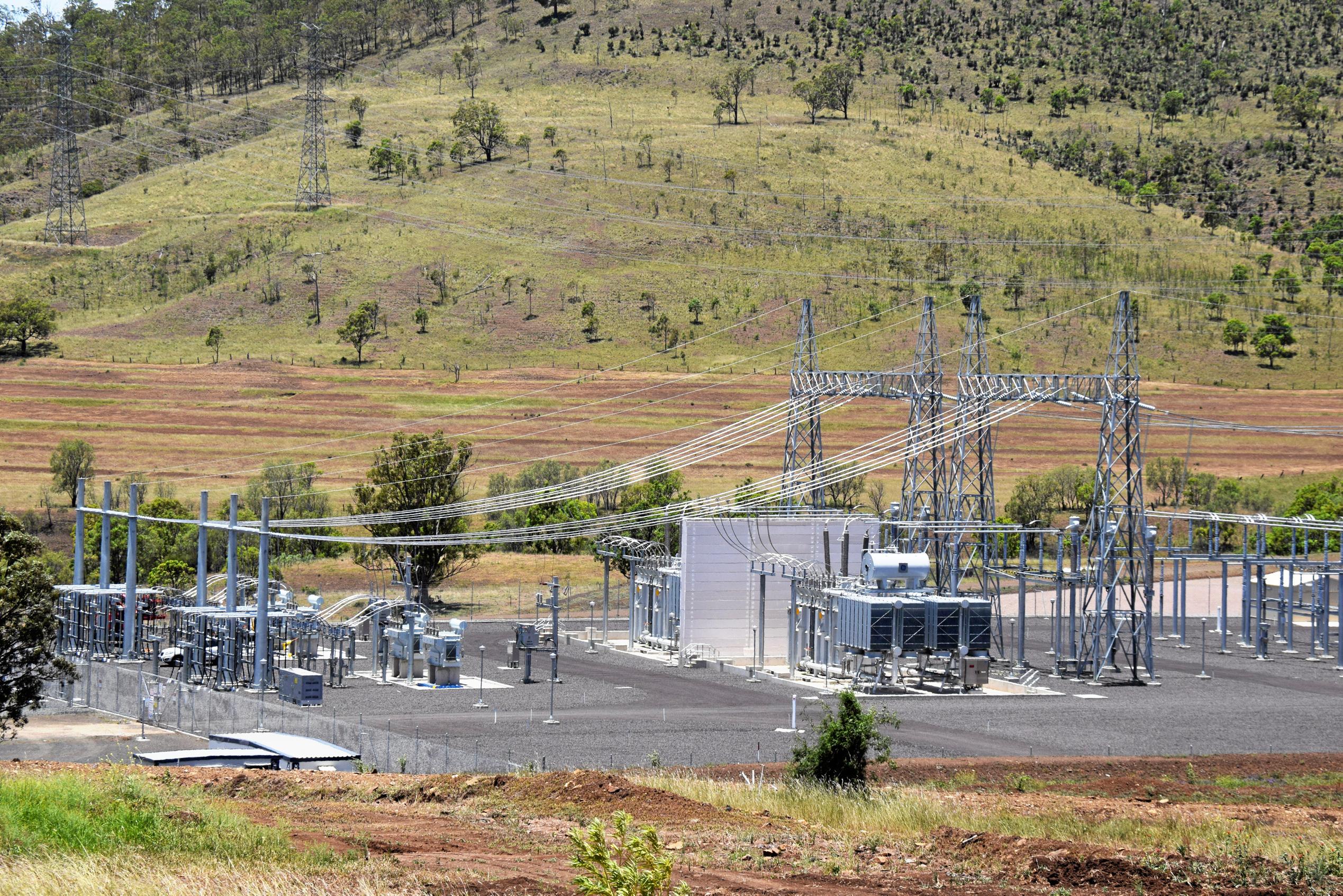 Sub-Station at Coopers Gap wind farm. Picture: Matt Collins